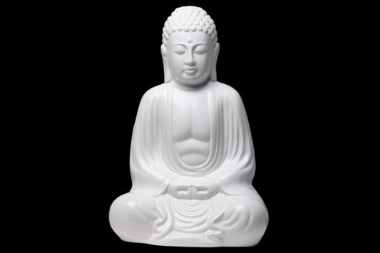 10" Ceramic Meditating Buddha Figurine