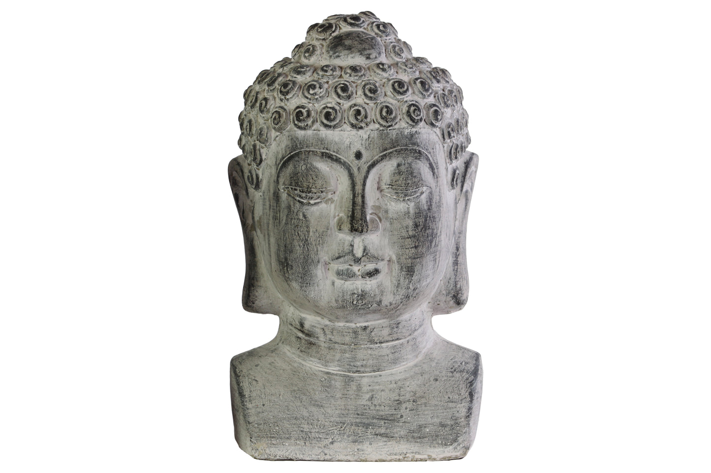 10" Cement Sitting Budhha Figurine in Abhaya Mudra Meditating Position