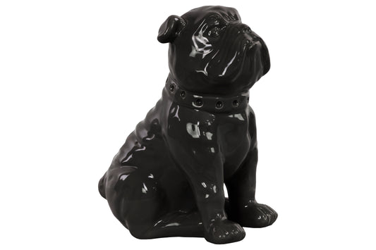 8" Ceramic Sitting British Bulldog Figurine