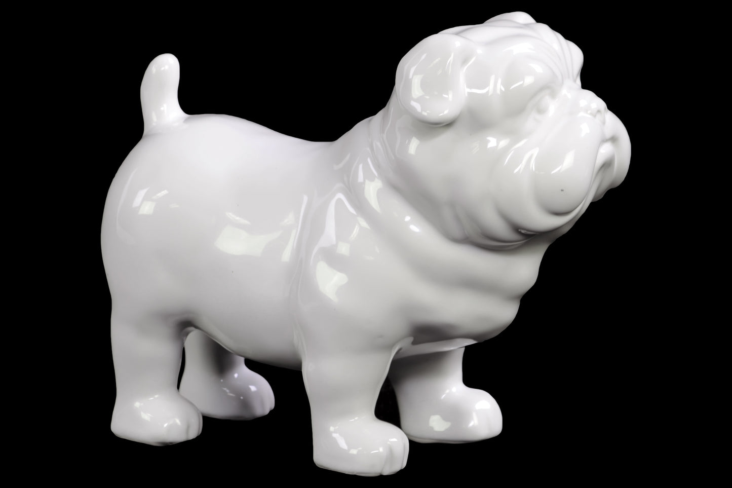 Ceramic Figurine Gloss Finish White 7.25"H