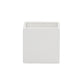 Ceramic Square Pot Matte Finish White-4.00"H