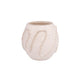 Ceramic Vase Finish White And Beige