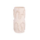 Ceramic Cylinder Vase Finish White And Beige