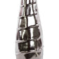 Ceramic Vase Polished Chrome Finish Silver 15.75"H