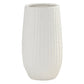 Ceramic Round Vase Matte Finish White-15.00"H