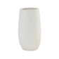 Ceramic Round Vase Matte Finish White-15.00"H