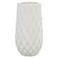 Ceramic Round Vase Matte Finish White-15.00"H