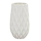 Ceramic Round Vase Matte Finish White-15.00"H