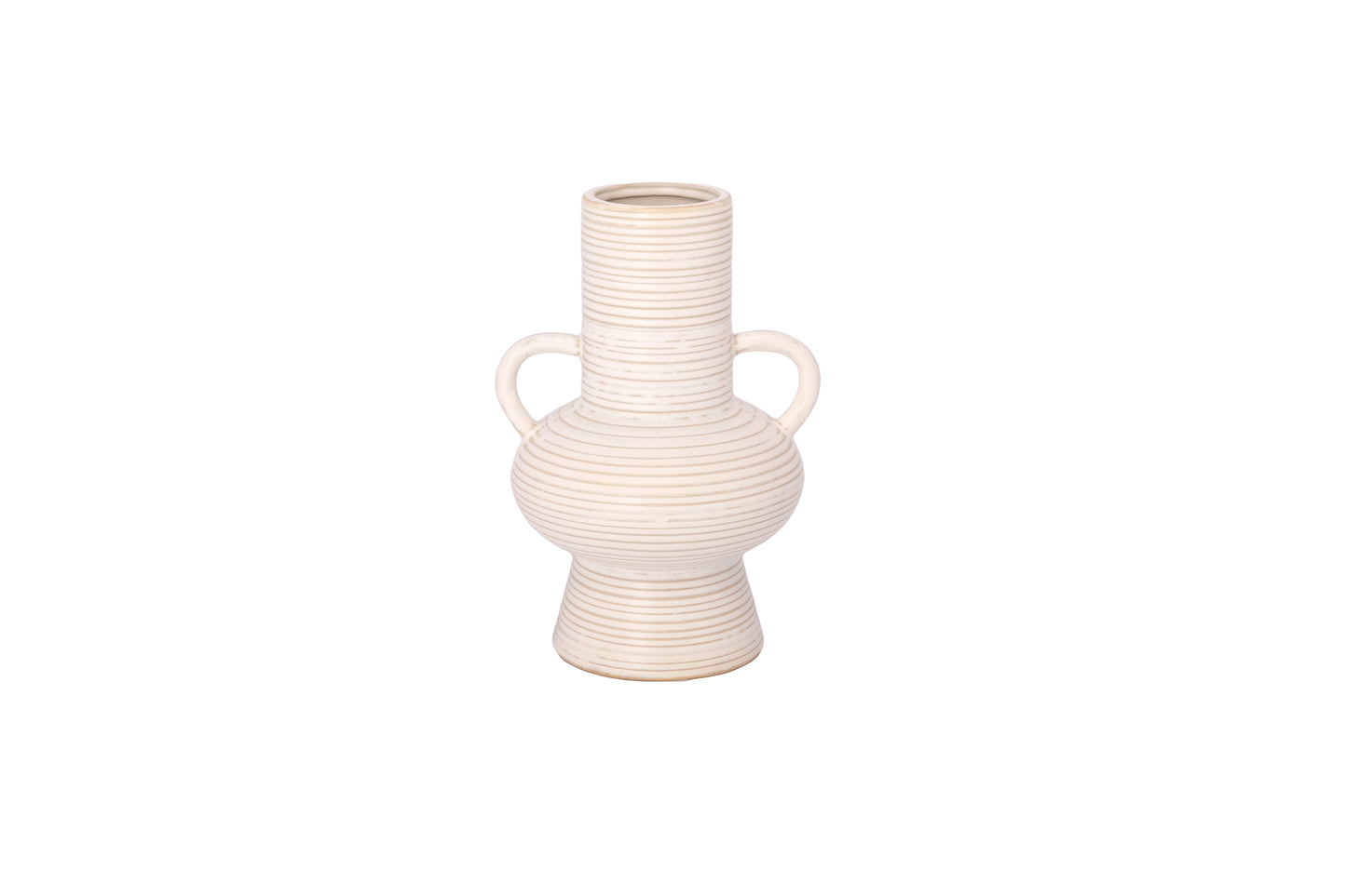 Ceramic Vase Cream-10.00"H