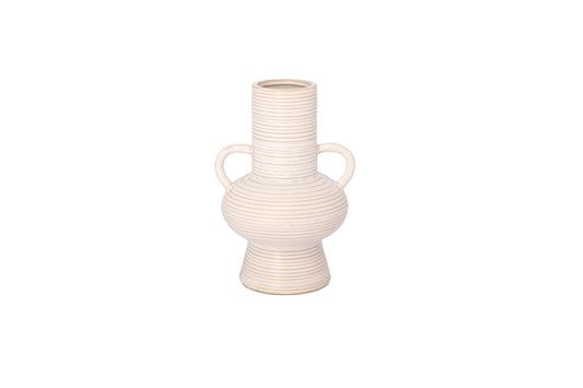 Ceramic Vase Cream-10.00"H