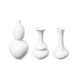 Ceramic Round Bellied Vase Matte Finish White-6.75"H