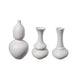 Ceramic Round Bellied Vase Matte Finish White-6.75"H