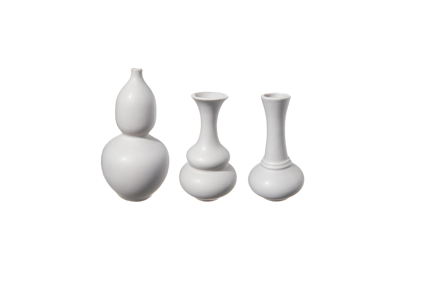 Ceramic Round Bellied Vase Matte Finish White-6.75"H