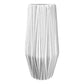 Ceramic Round Vase Gloss Finish White-12.50"H