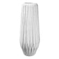 Ceramic Round Vase Gloss Finish White-12.50"H