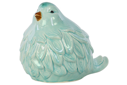 Porcelain Figurine Gloss Finish Teal 8.75"H