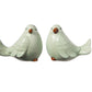 Ceramic Standing Cardinal Bird Figurine Gloss Finish Light Blue-5.50"H