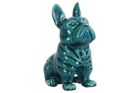 Ceramic Figurine Gloss Finish Turquoise 9"H -62