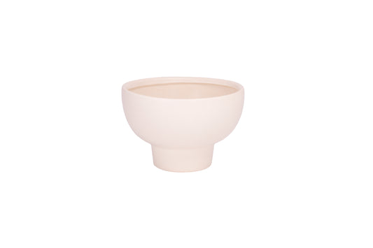 Ceramic Bowl Matte Finish White-6.00"H