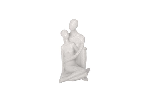 Polyresin Figure Statue Light Gray-7.75"H