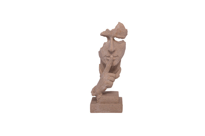 Resin Figurine Beige..5.25"x5.00"x13.75"H