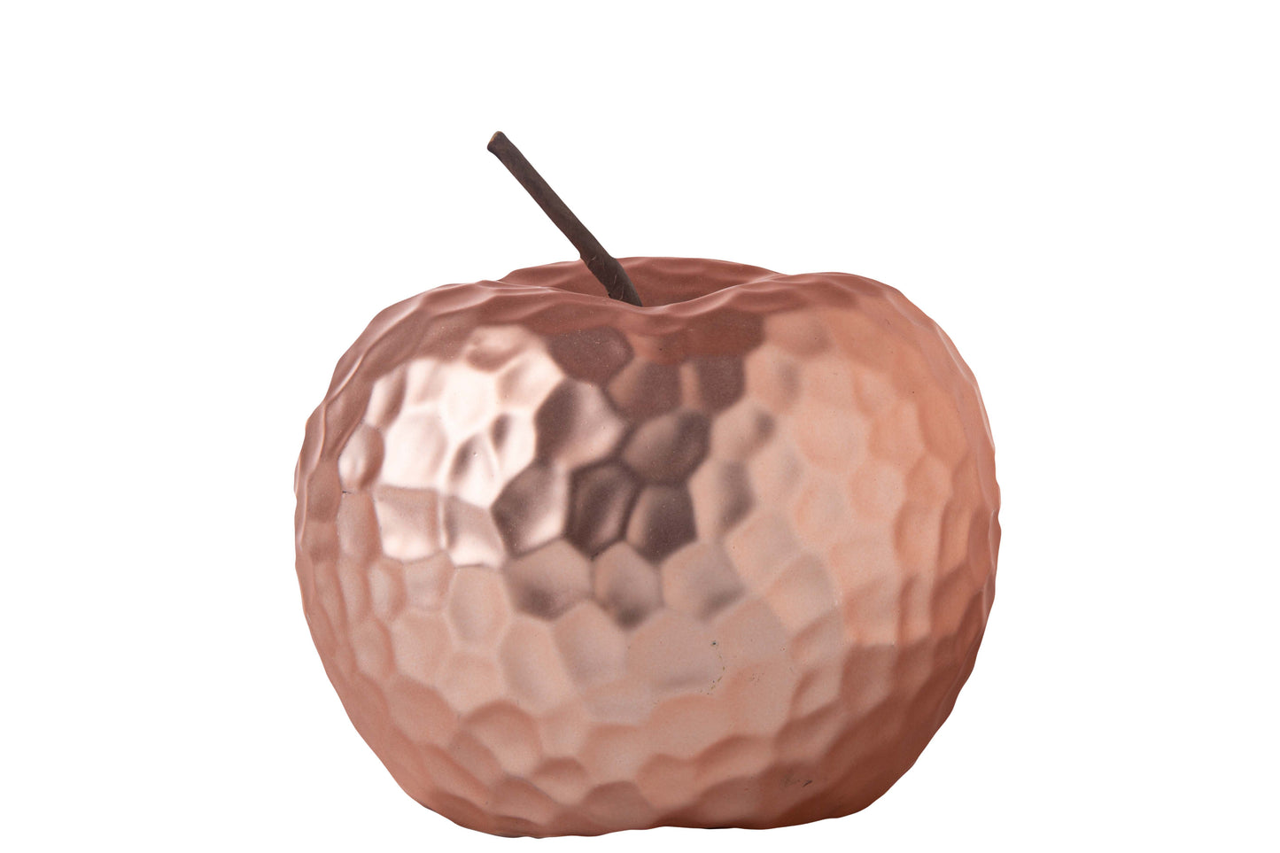 Ceramic Apple Figurine Matte Finish Silver-4.75"H