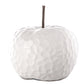 Ceramic Apple Figurine Matte Finish Silver-4.75"H