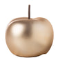 Ceramic Apple Figurine Matte Finish Gold-4.75"H