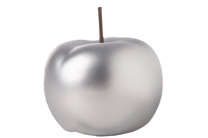 Ceramic Apple Figurine Matte Finish Gold-4.75"H