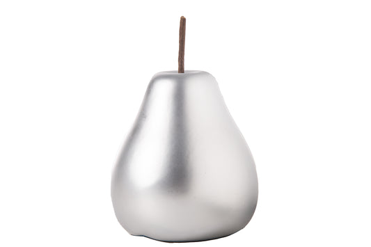 Ceramic Pear Figurine Matte Finish Gold-6.25"H