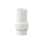 Ceramic Round Pipe Vase Matte Finish White-8.50"H