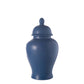 Ceramic Round Ginger/Temple Jar Matte Finish Blue-17.75"H