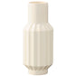 Ceramic Round Bottle Vase Matte Finish White-14.00"H