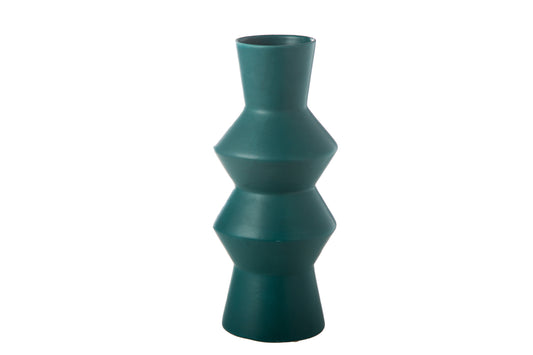 Ceramic Round Vase Matte Finish Green-12.00"H