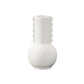 Ceramic Round Bellied Vase Matte Finish White-11.50"H