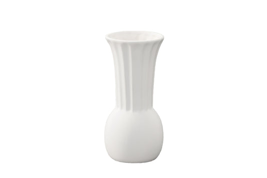 Ceramic Round Bellied Vase Matte Finish White-10.25"H