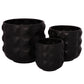 Ceramic Pot Set of Three Matte White-7.50"H