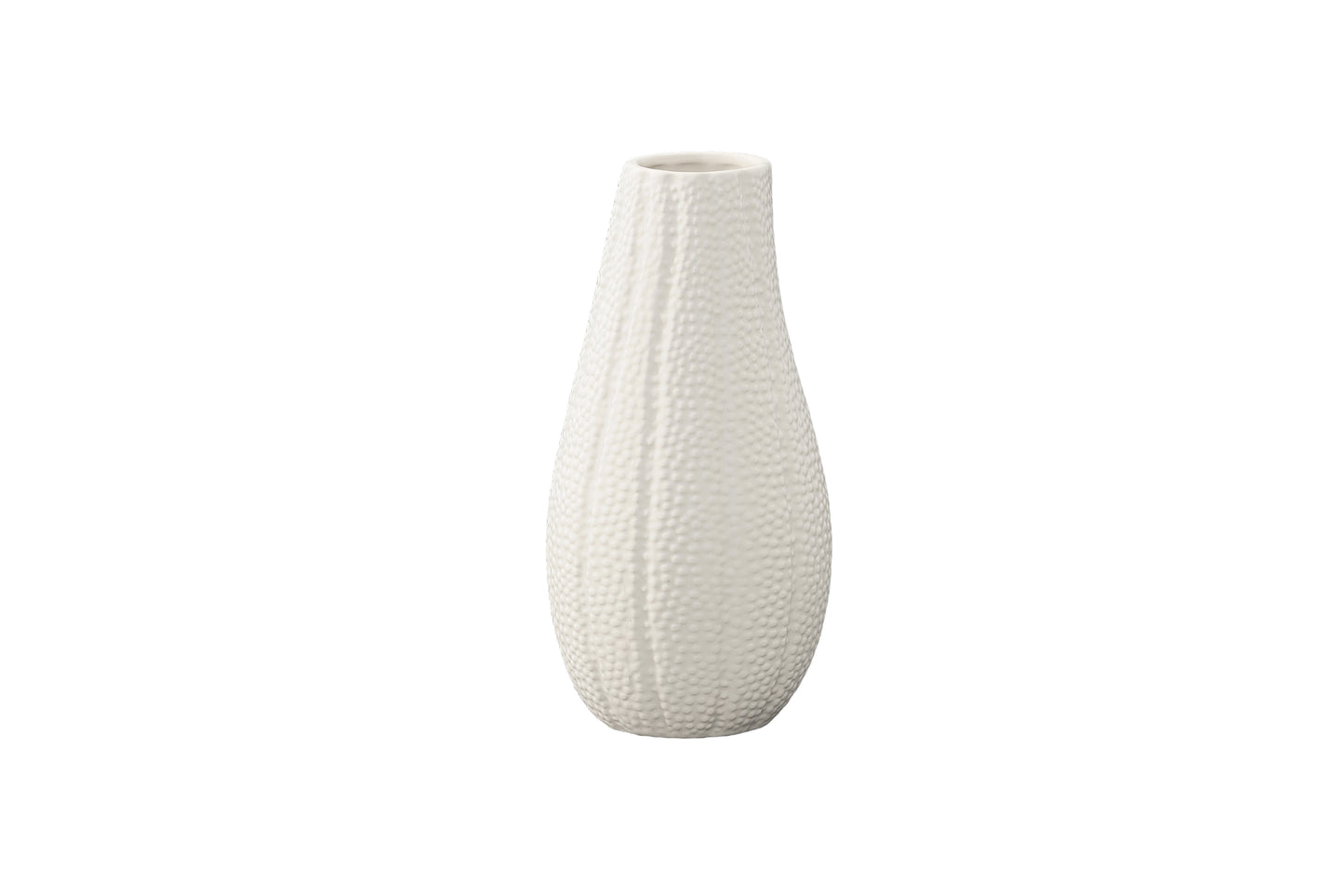 Ceramic Vase Matte Finish White..4.75"x4.75"x9.00"H