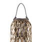 Bamboo Lantern Weathered Finish Wash Gray-13.75"H