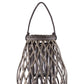 Bamboo Lantern Weathered Finish Wash Gray-12.00"H