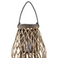 Bamboo Lantern Weathered Finish Wash Gray-12.00"H