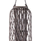 Bamboo Lantern Weathered Finish Wash Gray-13.75"H