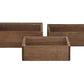 Wooden Square Planter Set of Three Matte Finish