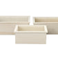 Wooden Square Planter Set of Three Matte Finish