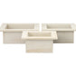 Wooden Square Planter Set of Three Matte Finish