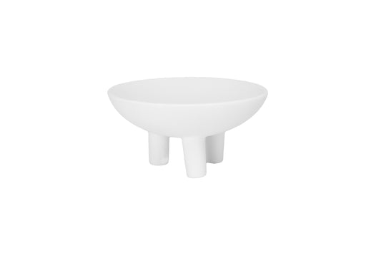 Ceramic Bowl With Feet in Sand Finish Matte