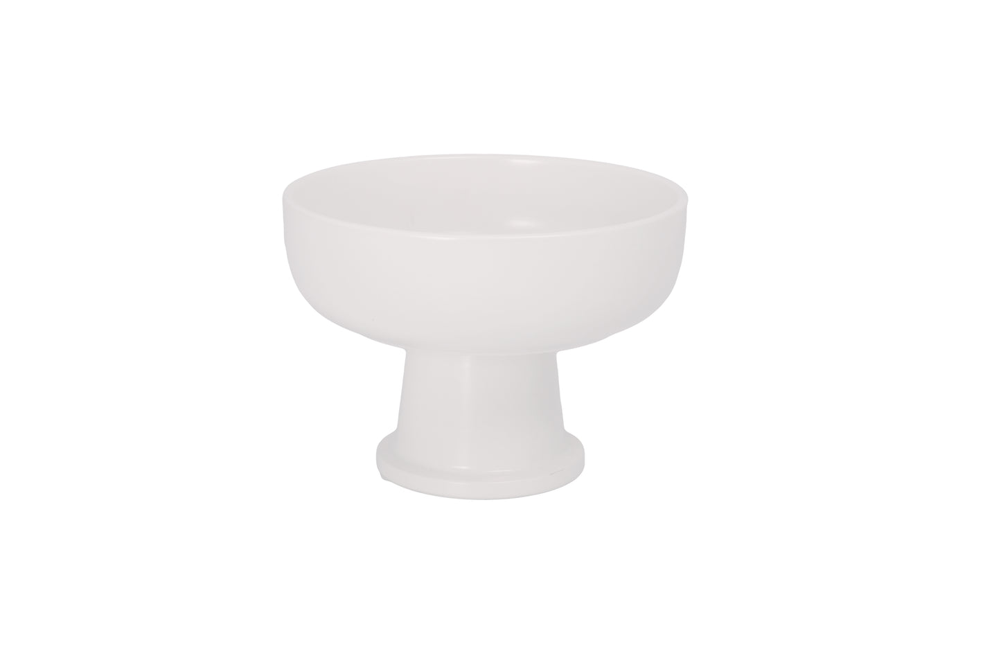 Dolomite Ceramic Pot Matte White-4.25"H