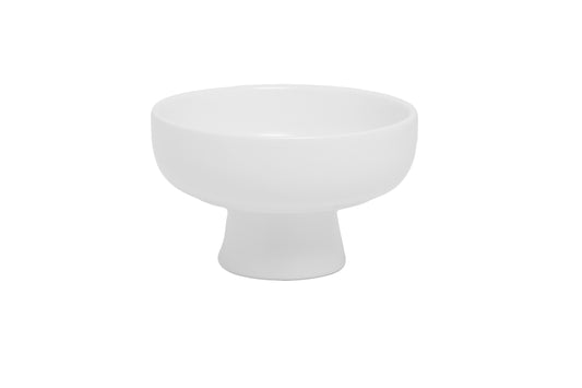 Dolomite Ceramic Pot Matte White-4.25"H