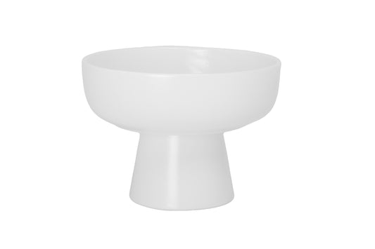 Dolomite Ceramic Pot Matte White-4.25"H