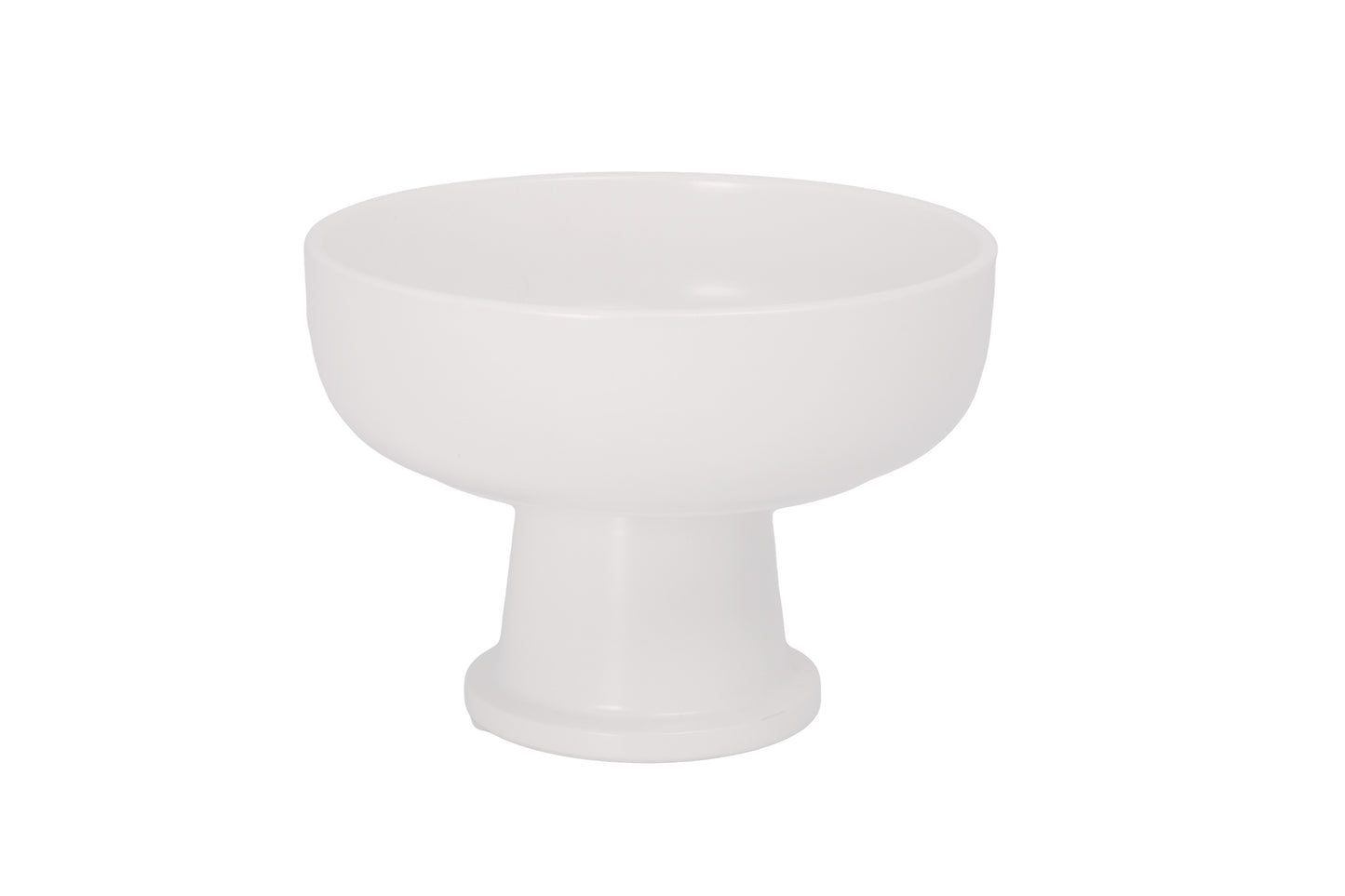 Dolomite Ceramic Pot Matte White-4.25"H